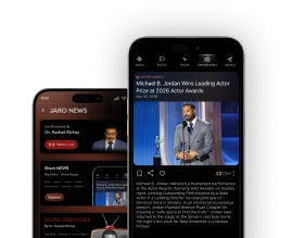 JaroGO news app with live broadcast and article views