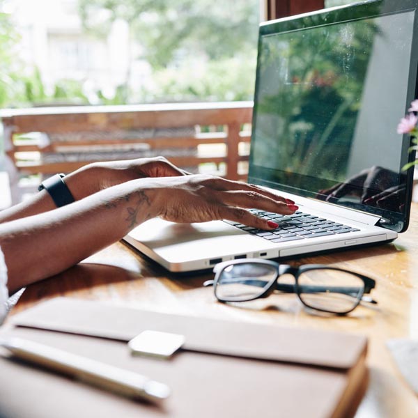 Person on computer